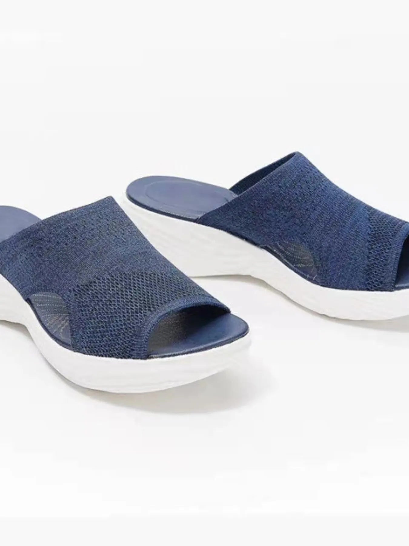 Mesh Comfort Knit Platform Sandals - Tigbul's Variety Fashion Shop