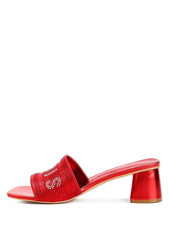 Messels Diamante Embellished Paris Sandals - Tigbul's Variety Fashion Shop