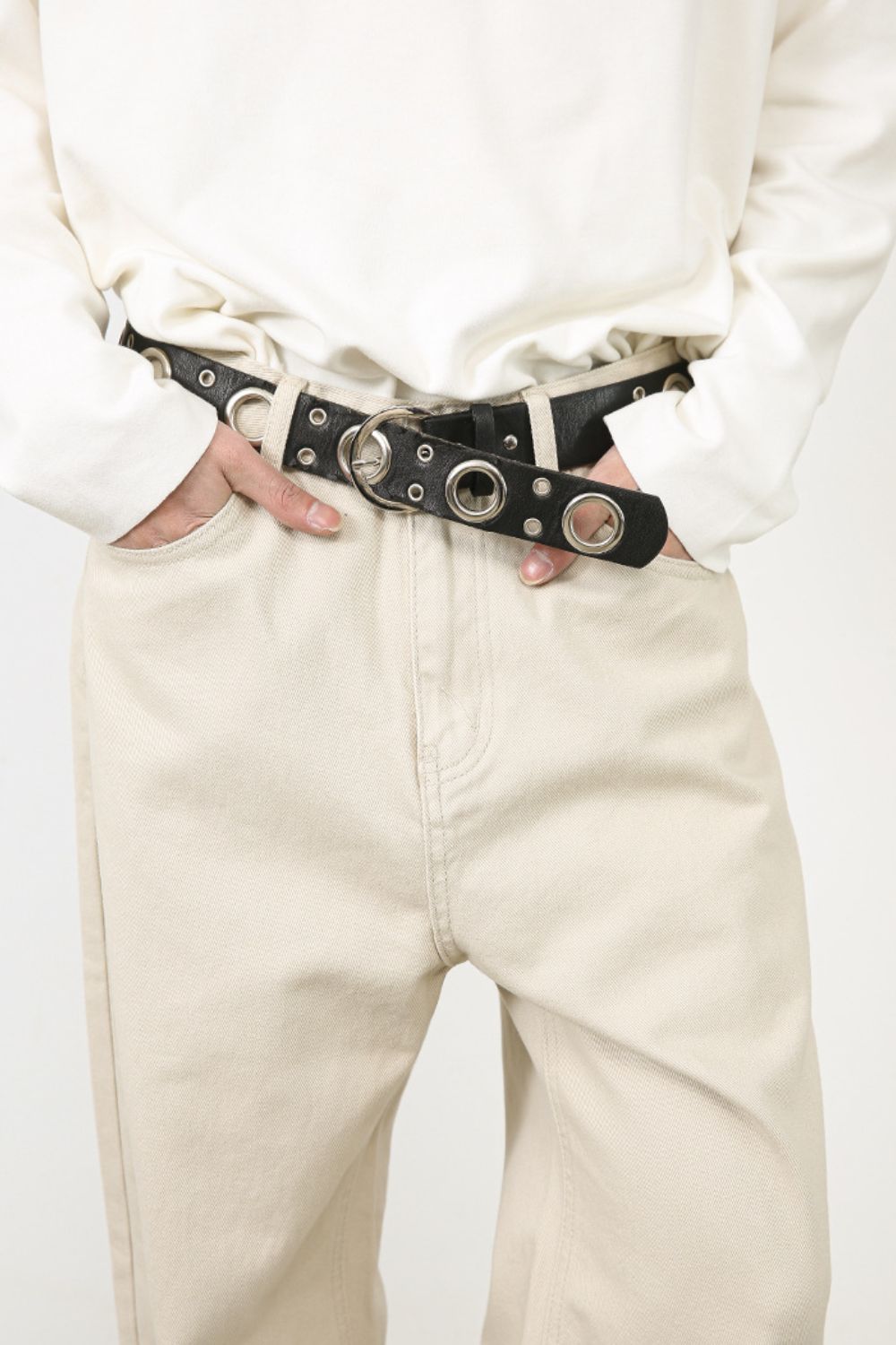 Men's Baggy Beige Jeans with Pockets - Tigbul's Variety Fashion Shop