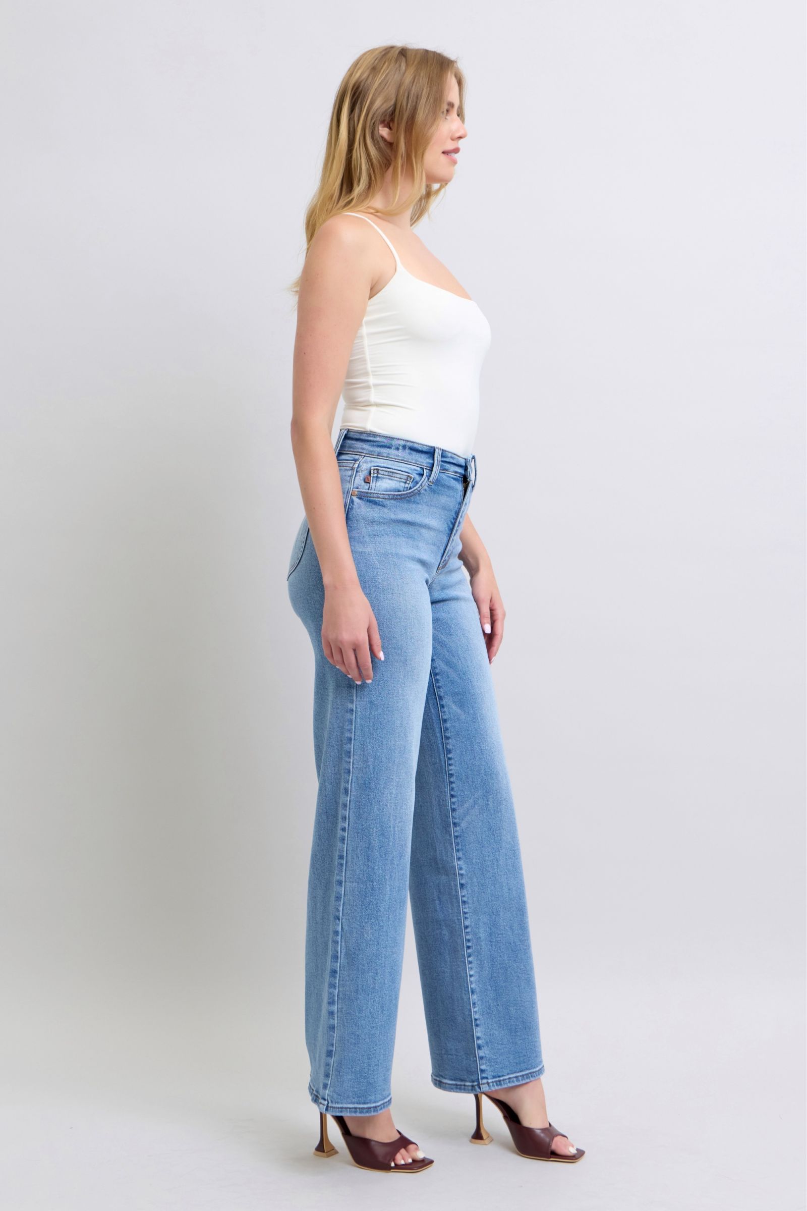 Judy Blue Full Size Wide Leg Jeans with Pockets - Tigbul's Variety Fashion Shop