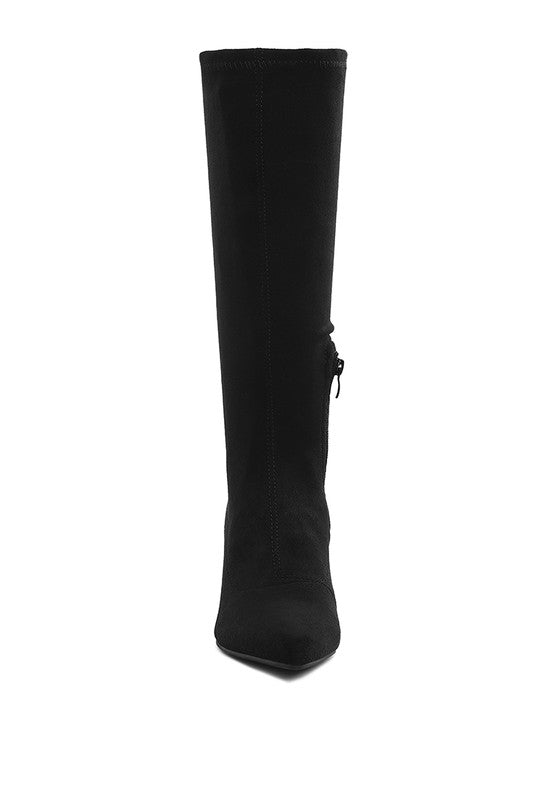 Tulsha Microfiber Wedge Heel Boots - Tigbul's Variety Fashion Shop