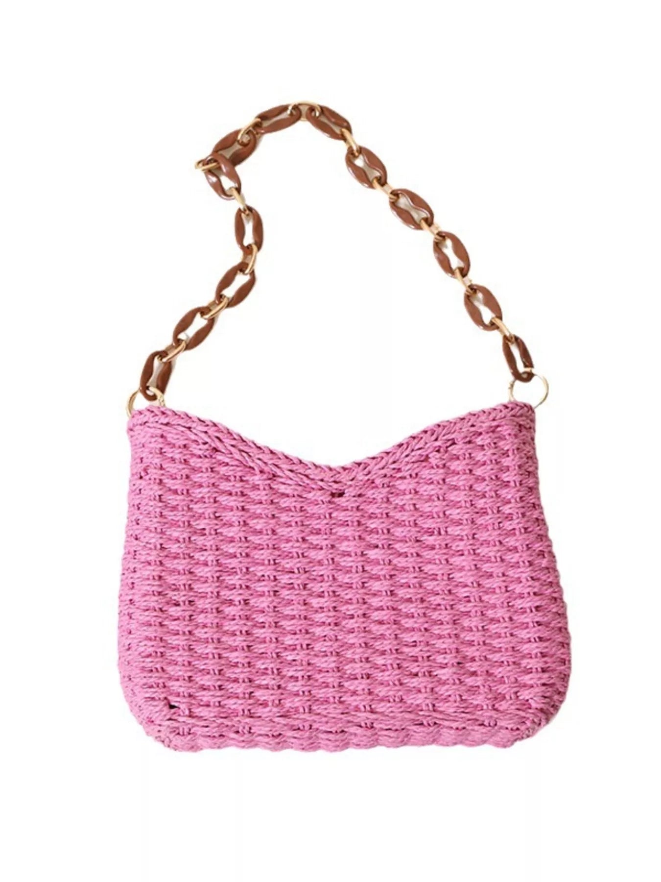 Woven Straw Shoulder Bag - Tigbul's Variety Fashion Shop