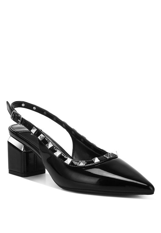 Hiral Stud Embellished Slingback Sandals - Tigbul's Variety Fashion Shop