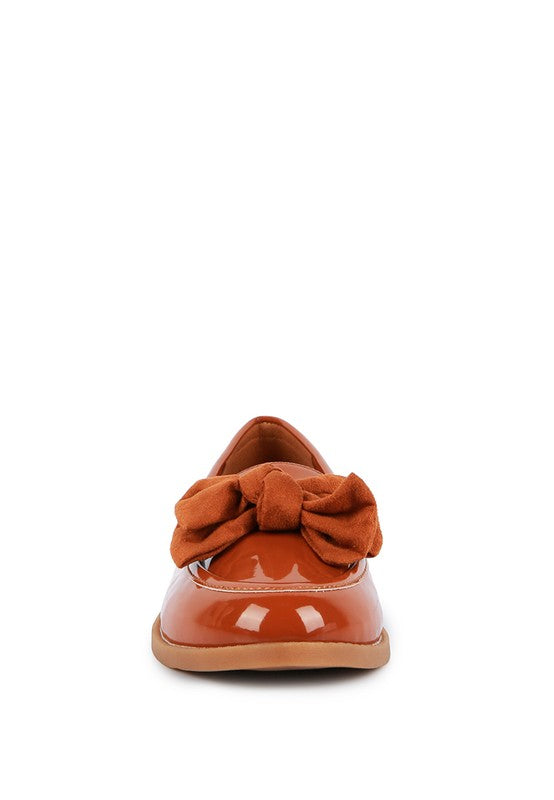 BOWBERRY BOW-TIE PATENT LOAFERS - Tigbul's Variety Fashion Shop