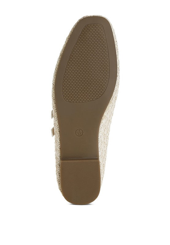 Warena Pin Buckle Strapped Ballerinas - Tigbul's Variety Fashion Shop