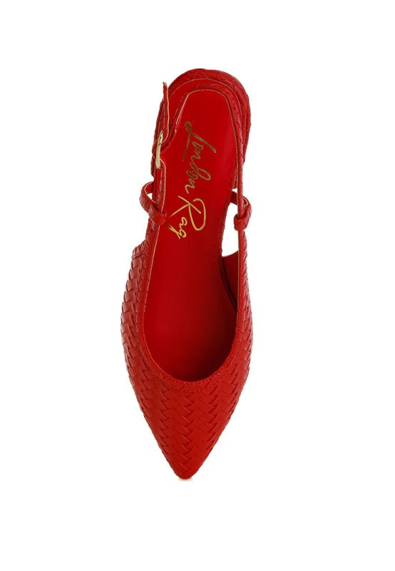 Kurina Woven Slingback Sandals - Tigbul's Variety Fashion Shop