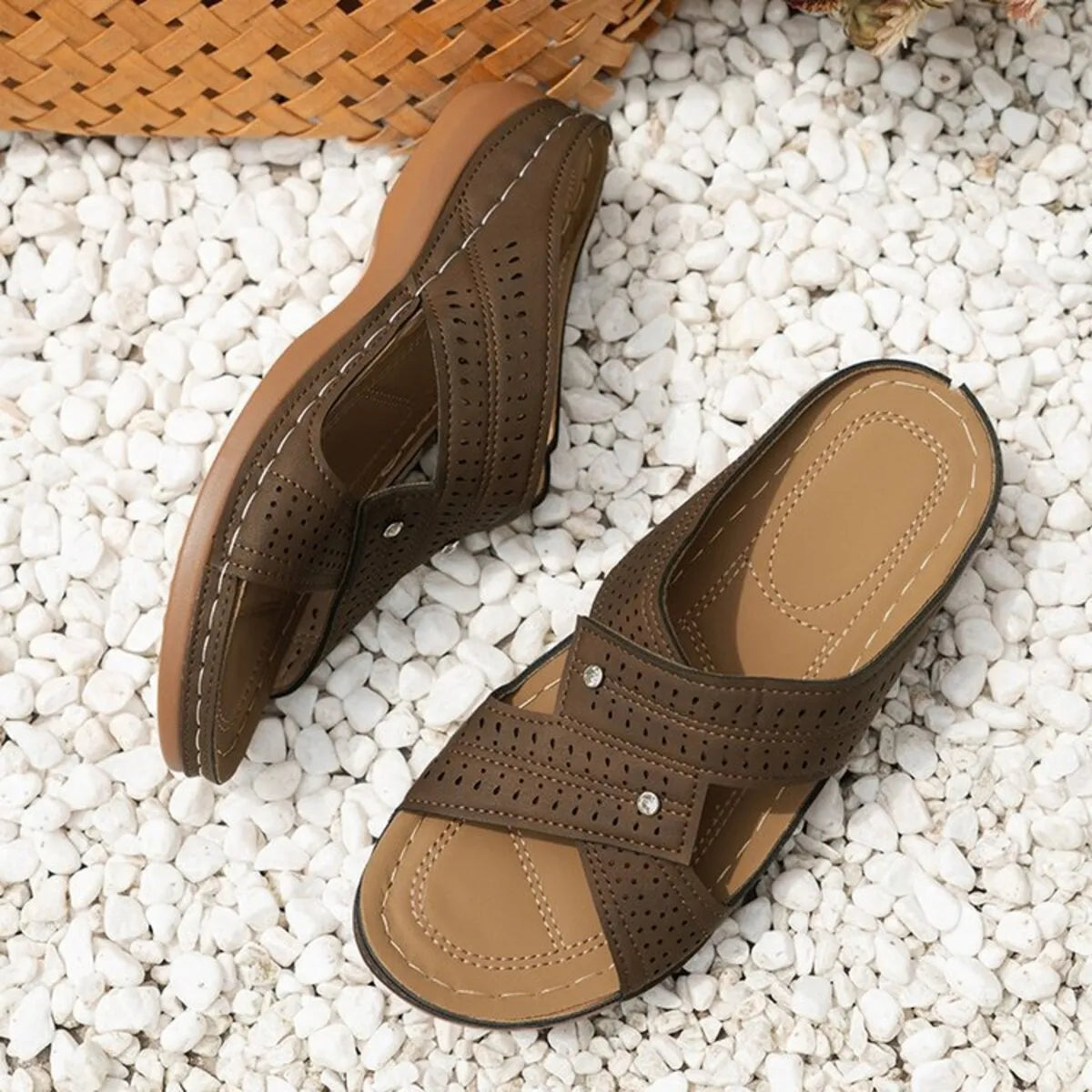 Open Toe Wedge Sandals - Tigbul's Variety Fashion Shop