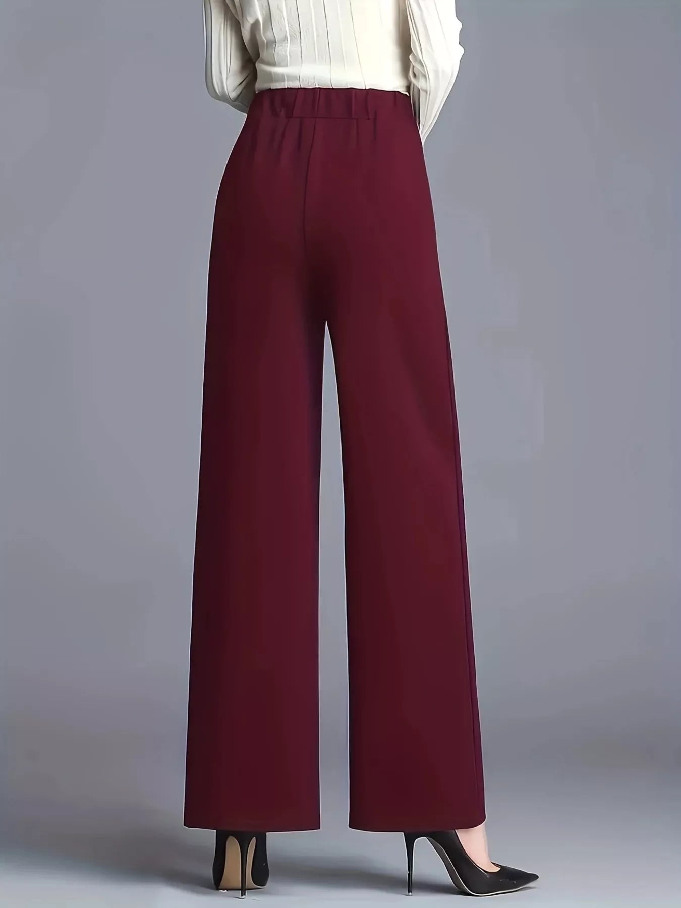 High-Waisted Wide Leg Pants - Tigbul's Variety Fashion Shop