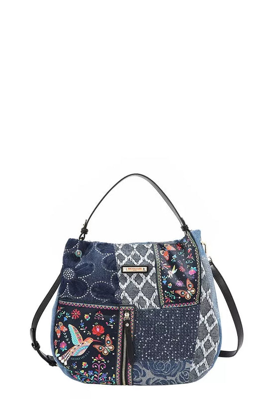 Nicole Lee USA Bosque De Amor Denim Hobo Bag - Tigbul's Variety Fashion Shop