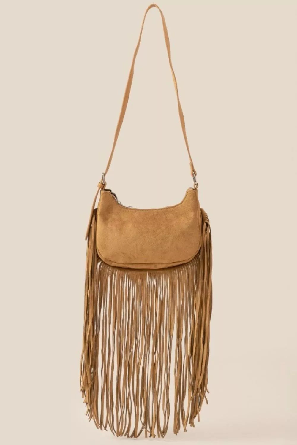 Fame Suede Fringe Crossbody Bag - Tigbul's Variety Fashion Shop