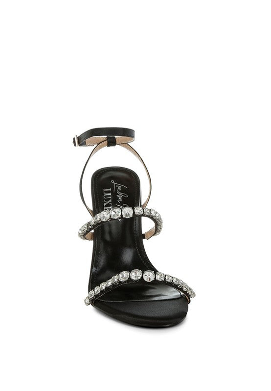 Aragon Diamante Embellished Fantasy Heel Sandals - Tigbul's Variety Fashion Shop