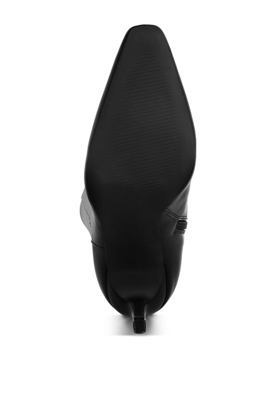 Skara Faux Leather Calf Boots - Tigbul's Variety Fashion Shop