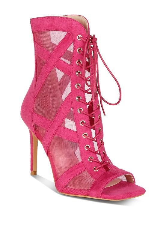 Anarki Mesh Lace-Up Ankle Boots - Tigbul's Variety Fashion Shop