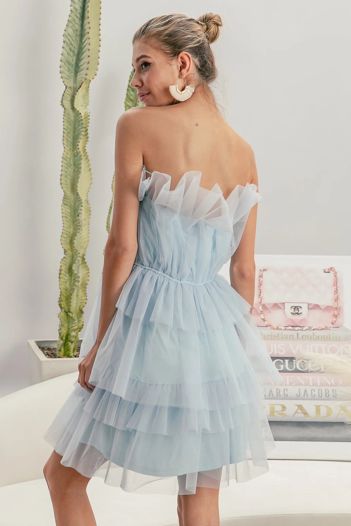 BiBi Sleeveless Layered Organza Dress - Tigbul's Variety Fashion Shop