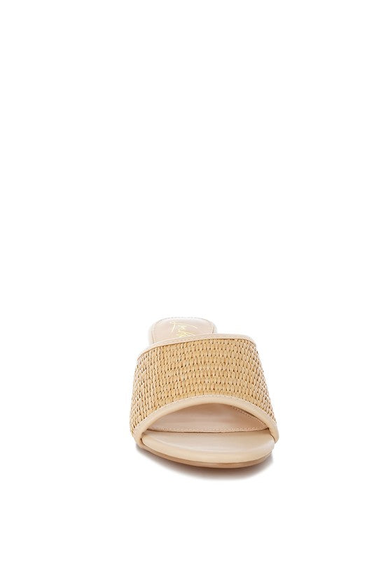 Osminda Raffia Clear Heel Wedge Sandals - Tigbul's Variety Fashion Shop
