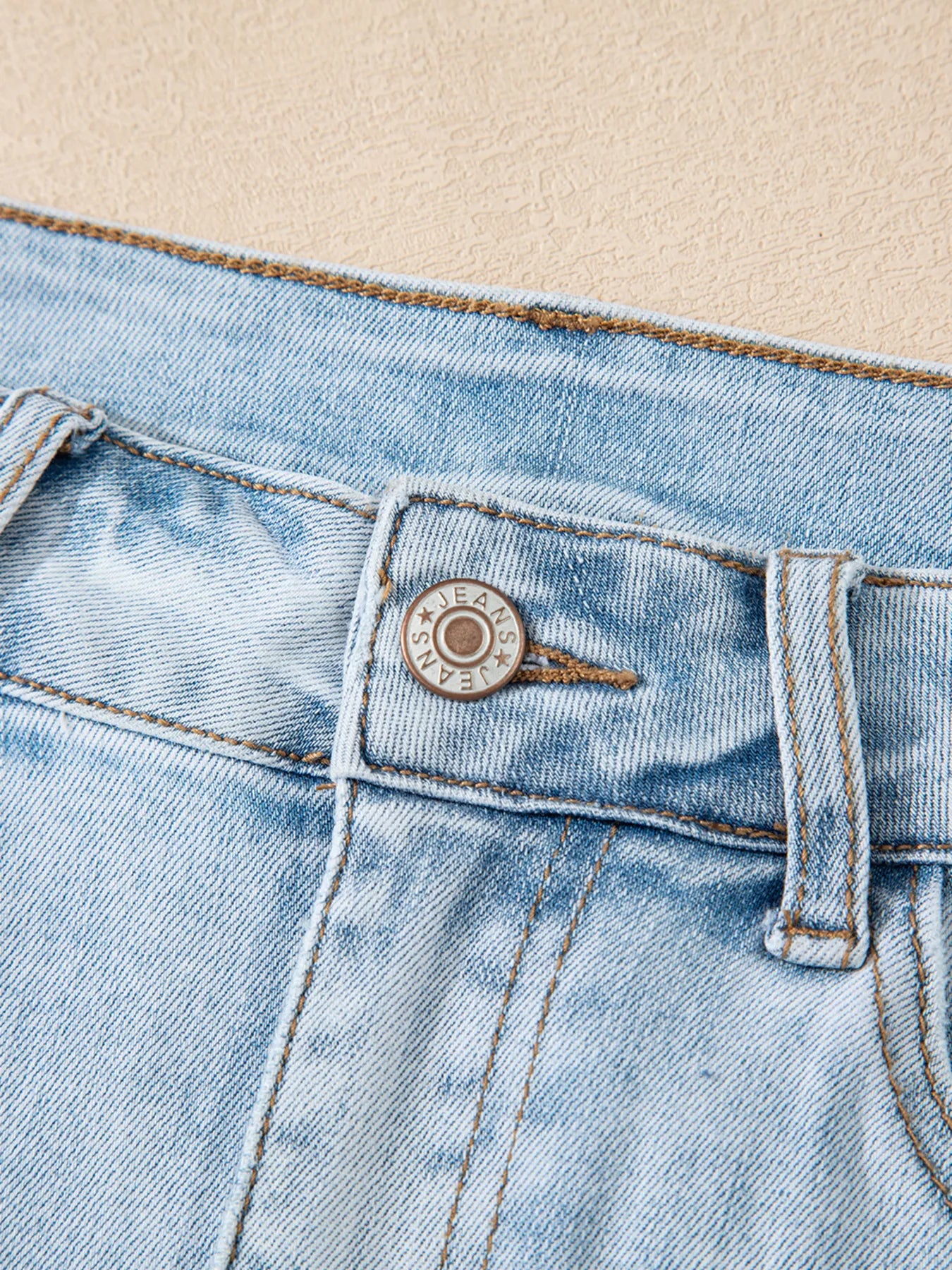 High Rise Distressed Raw Hem Denim Shorts - Tigbul's Variety Fashion Shop