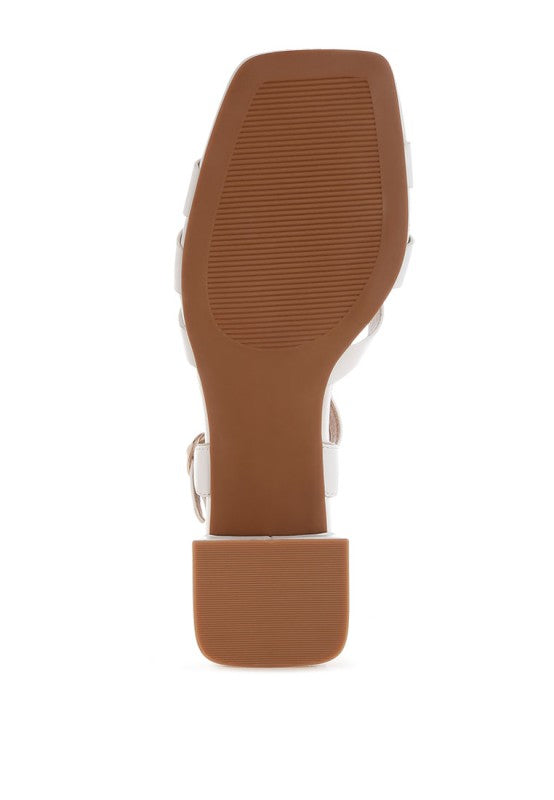 Eliska Strappy Square Toe Block Heels - Tigbul's Variety Fashion Shop