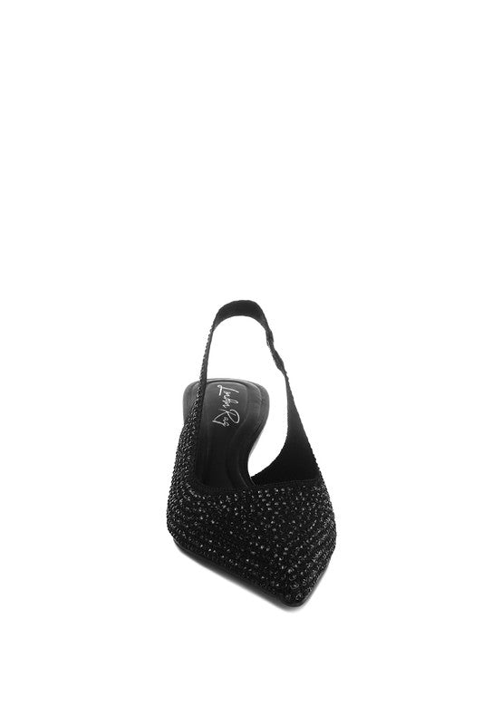 Julep Flyknit Rhinestone Slingback Sandals - Tigbul's Variety Fashion Shop
