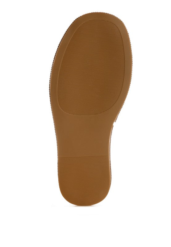 Adena Rhinestone Embellished Flatforms - Tigbul's Variety Fashion Shop