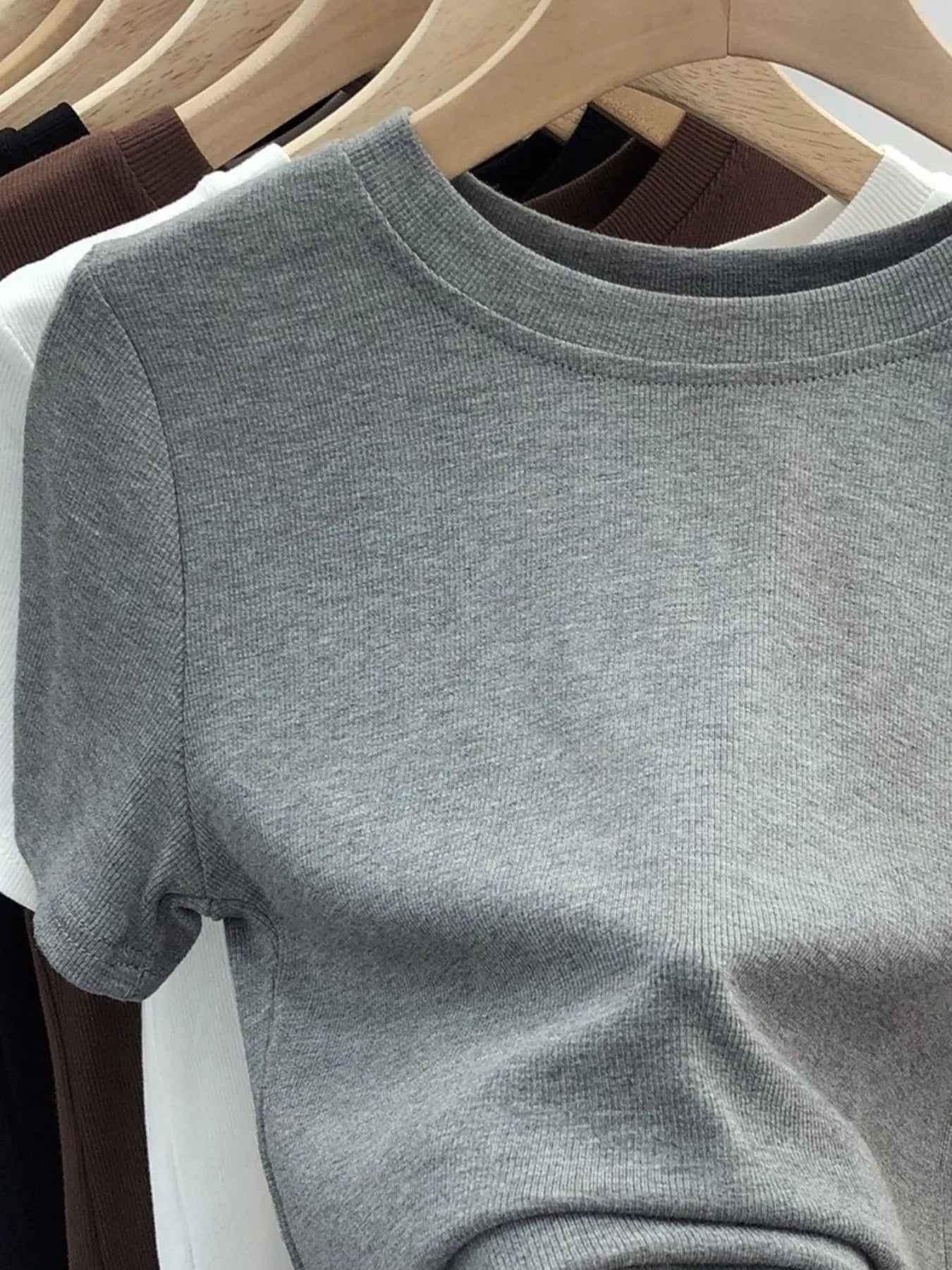 Crew Neck Short Sleeve T-Shirt - Tigbul's Variety Fashion Shop
