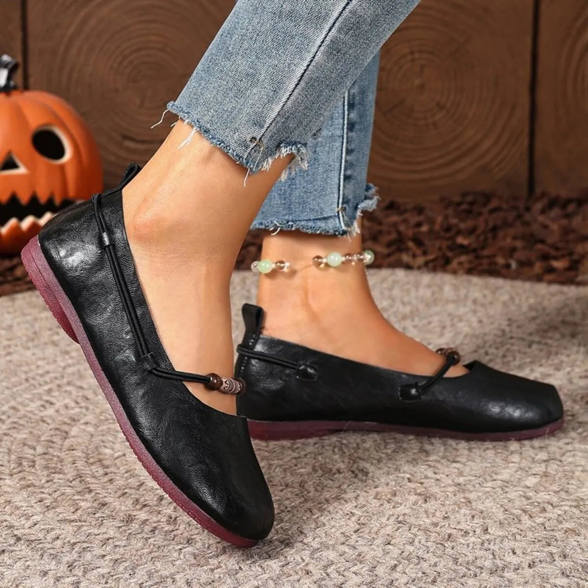 Round Toe Flats Slip-Ons - Tigbul's Variety Fashion Shop