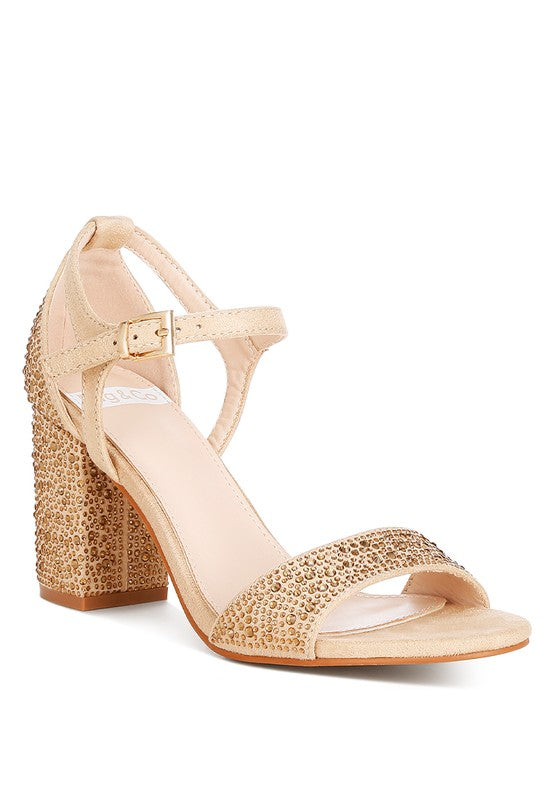 Navoli Rhinestones Embellished Sandals - Tigbul's Variety Fashion Shop