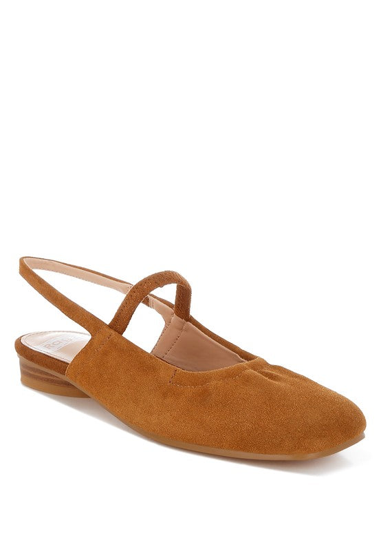Bounzi Soft Suede Leather Slingback Sandals - Tigbul's Variety Fashion Shop