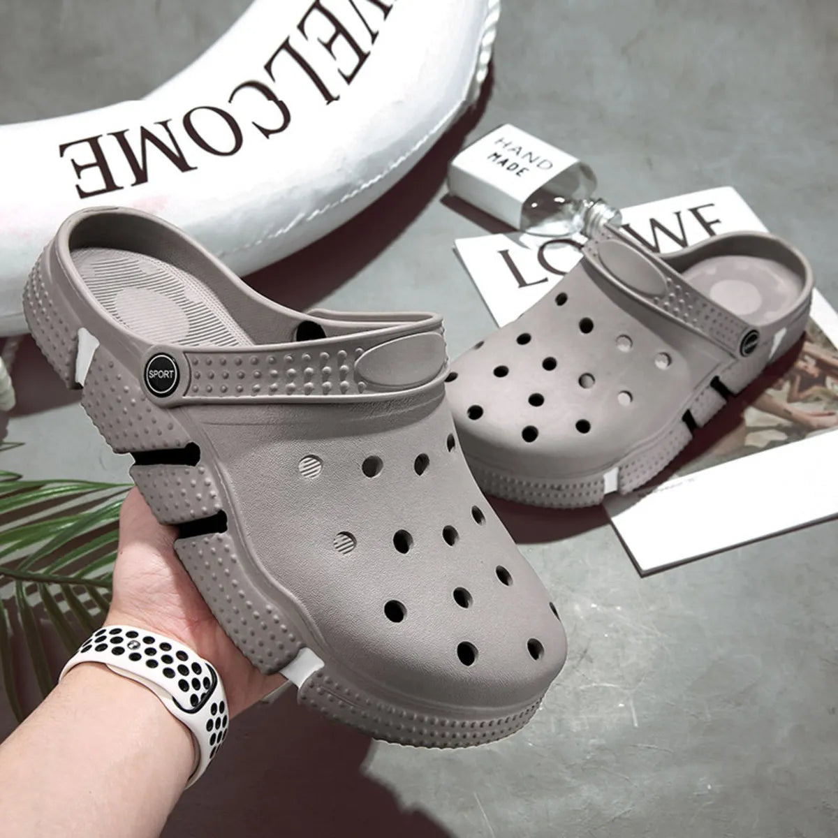 Men's Round Toe Platform Sandals - Tigbul's Variety Fashion Shop