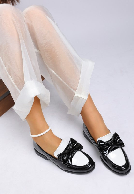 Araminta Classic Chunky Bow Loafers - Tigbul's Variety Fashion Shop