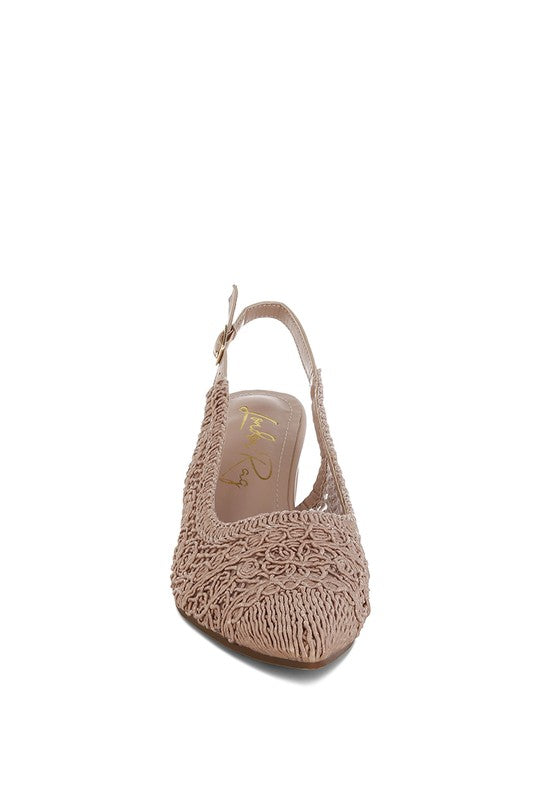 Tolina Woven Design Slingback Sandals - Tigbul's Variety Fashion Shop