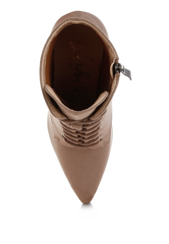 Agmati Lace Up Stiletto Boots - Tigbul's Variety Fashion Shop