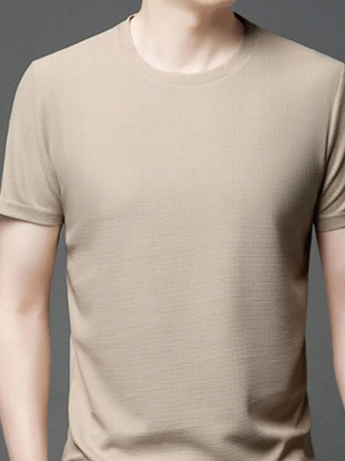 Men's Plus Size Round Neck Short Sleeve T-Shirt - Tigbul's Variety Fashion Shop