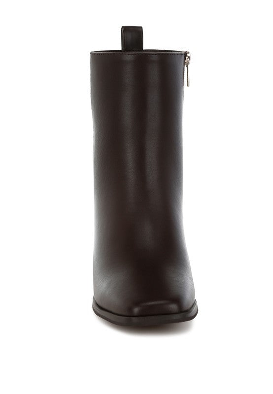 Muskox Square Toe Faux Leather Boots - Tigbul's Variety Fashion Shop