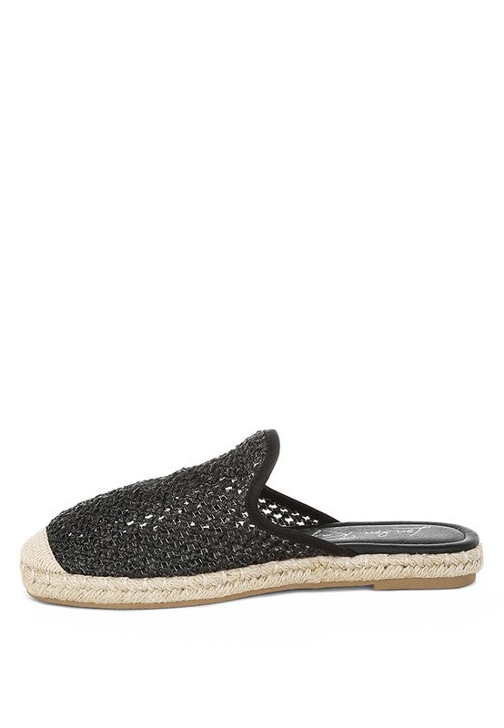 Nongai Raffia Espadrilles Mules - Tigbul's Variety Fashion Shop