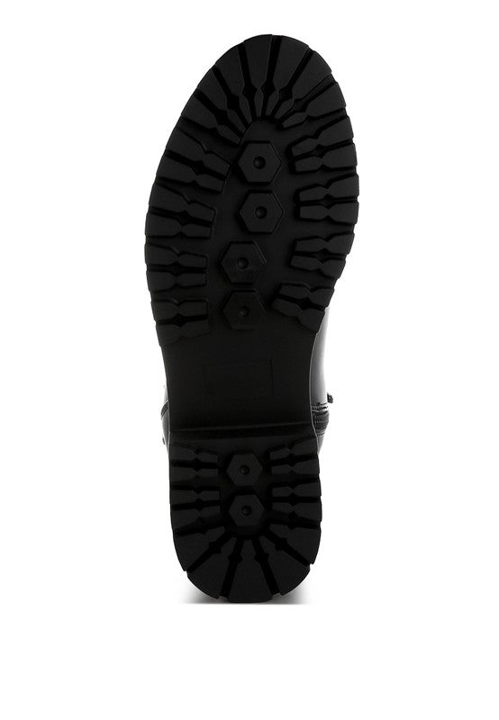 Antorin Chunky Buckle Detail Ankle Boots - Tigbul's Variety Fashion Shop