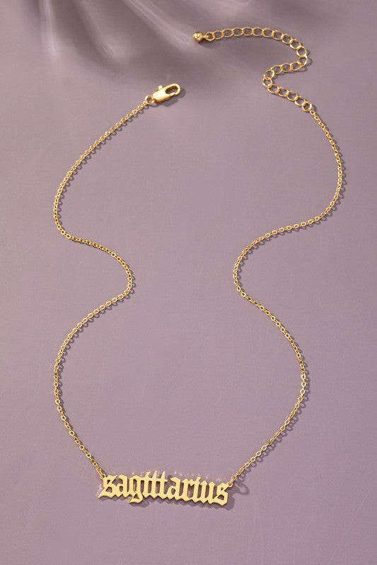 Laser cut zodiac sign pendant necklace - Tigbul's Variety Fashion Shop