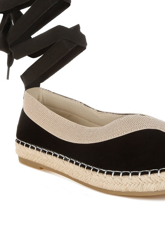 Yalva Microfiber Detachable Lace Espadrilles - Tigbul's Variety Fashion Shop