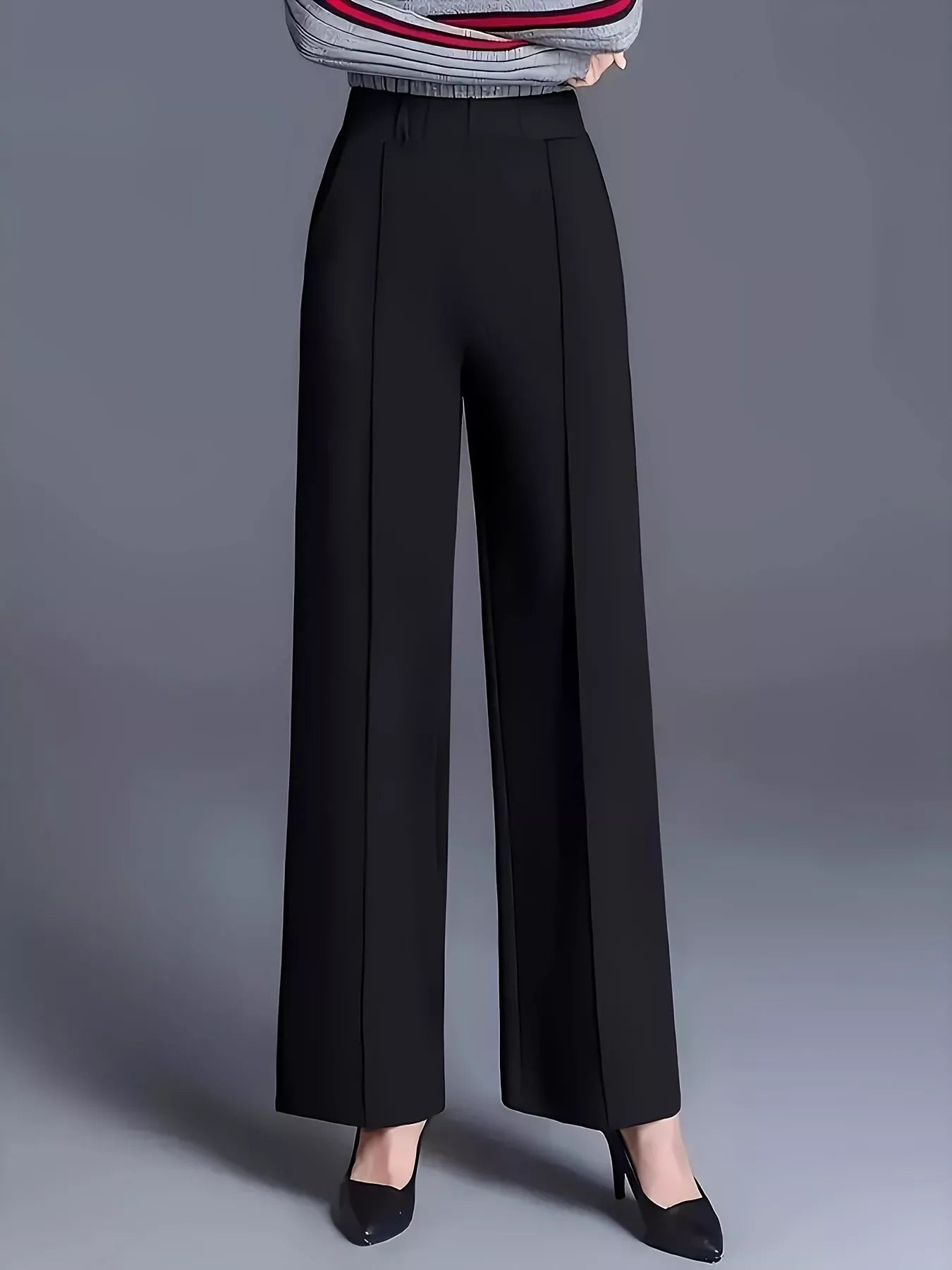 High-Waisted Wide Leg Pants - Tigbul's Variety Fashion Shop