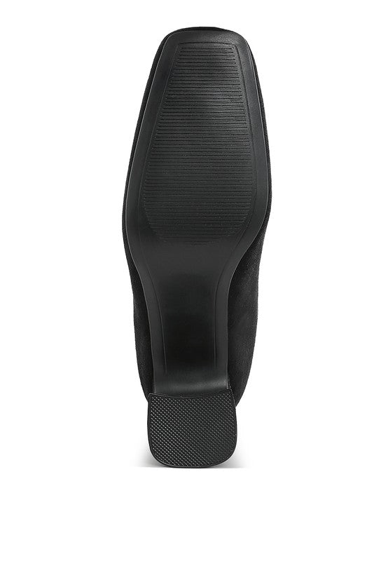 Dimri Square Toe Microfiber Ankle Boots - Tigbul's Variety Fashion Shop