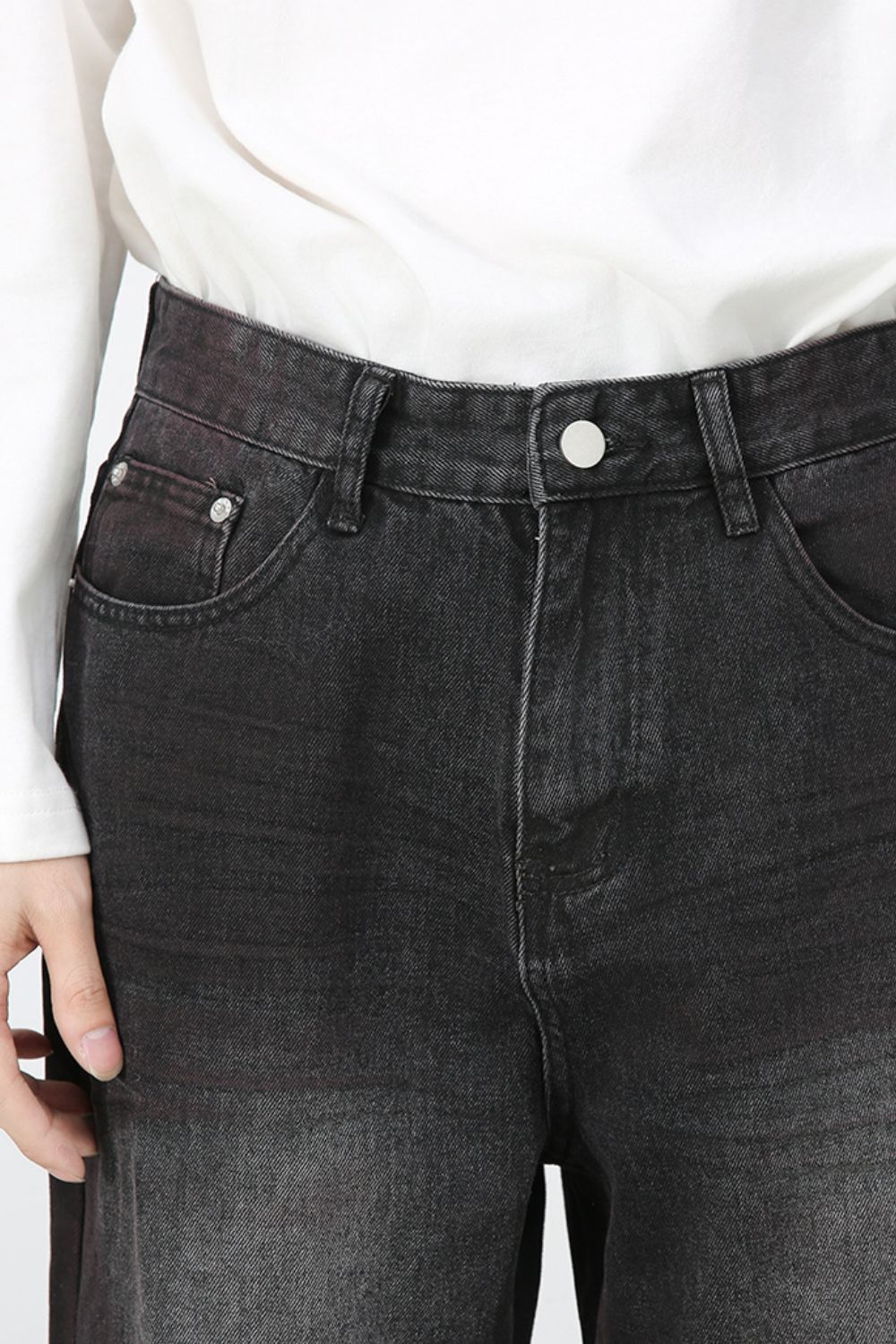 Men's Loose Fit Jeans with Pockets - Tigbul's Variety Fashion Shop