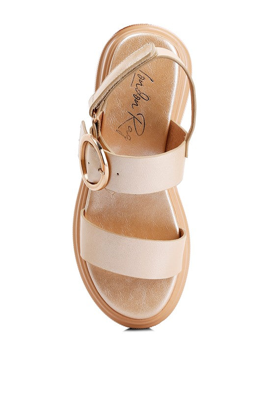 Silas Metallic Chunky Sandals - Tigbul's Variety Fashion Shop