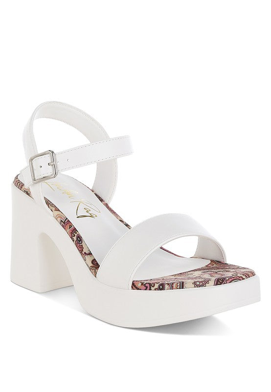 Kolata Faux Leather Pin Buckle Platform Heels - Tigbul's Variety Fashion Shop