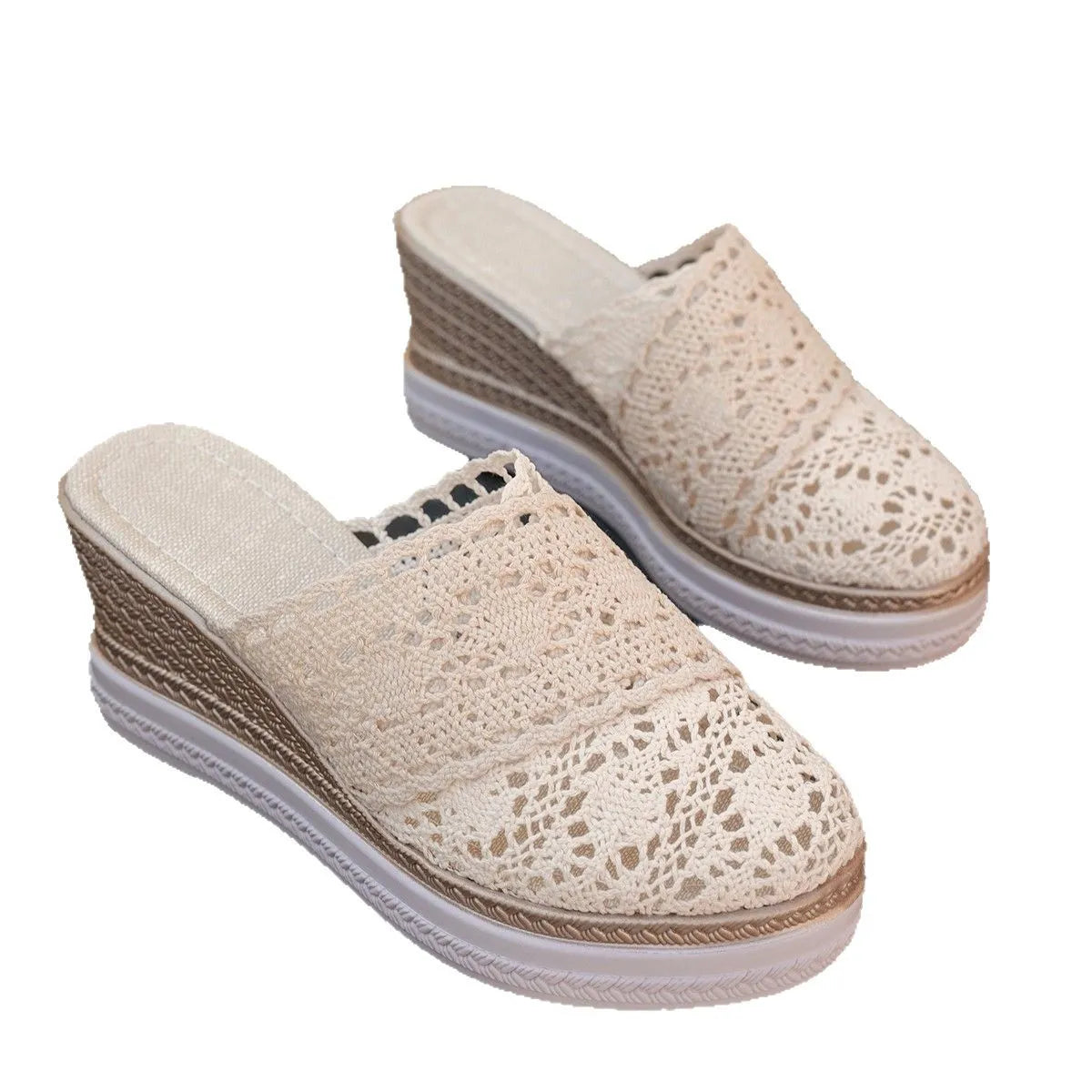 Round Toe Wedge Sandals - Tigbul's Variety Fashion Shop
