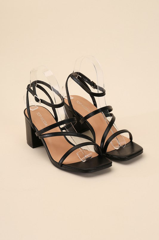 Strappy Block Heel Sandals - Tigbul's Variety Fashion Shop