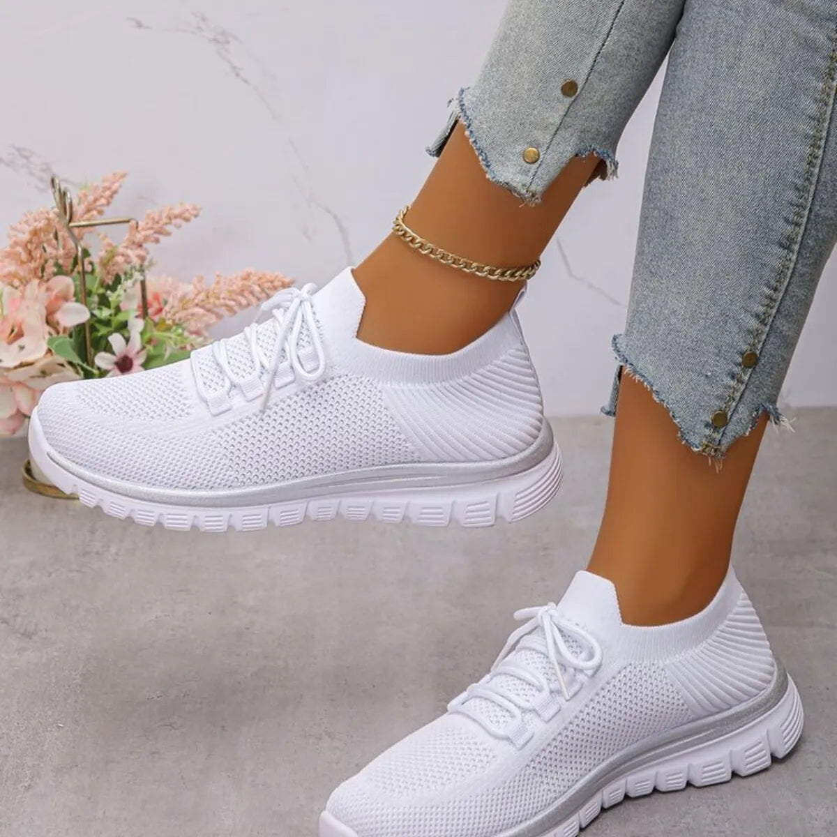 Breathable Mesh Lace Up Athletic - Tigbul's Variety Fashion Shop