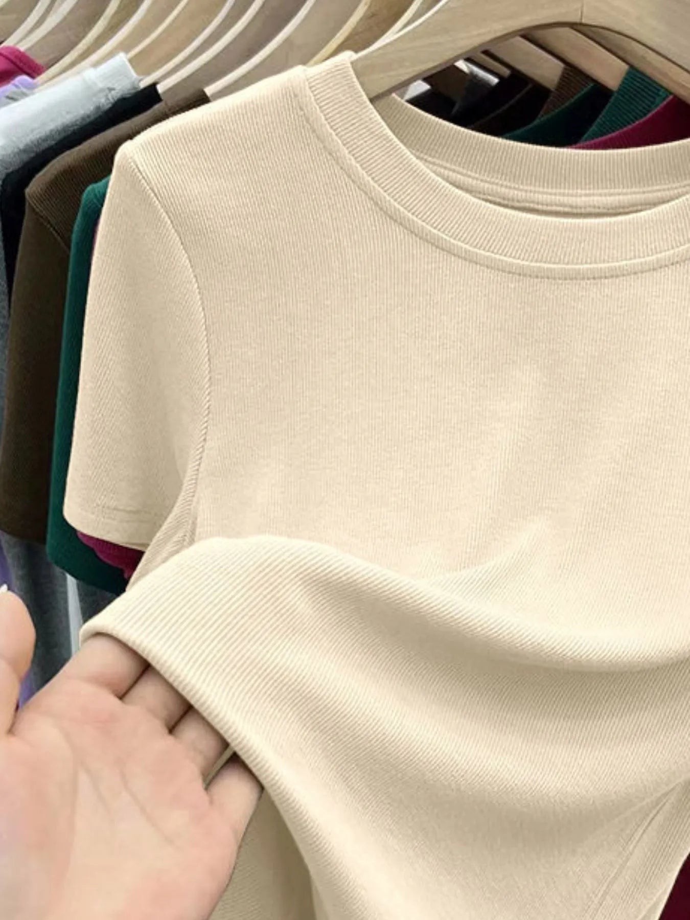 Crew Neck Short Sleeve T-Shirt - Tigbul's Variety Fashion Shop
