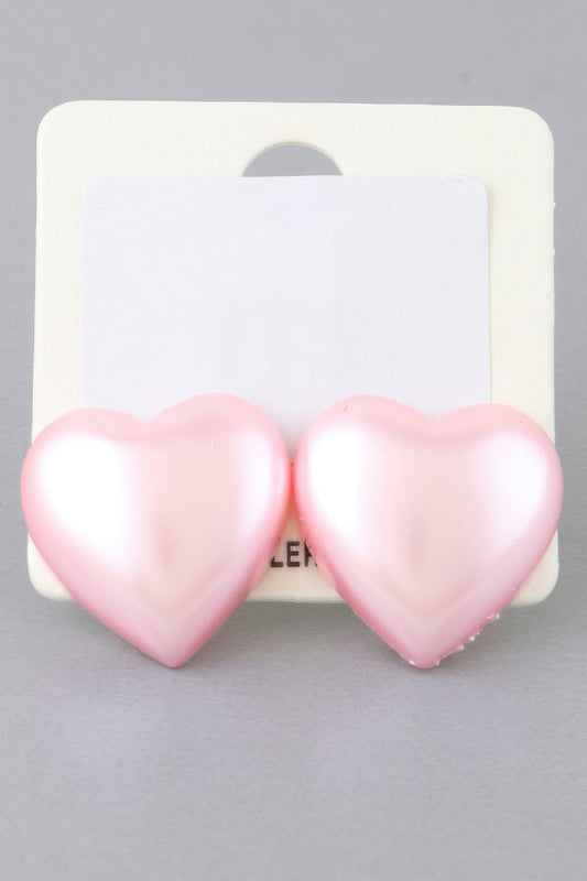 Luminous Heart Stud Earrings - Tigbul's Variety Fashion Shop
