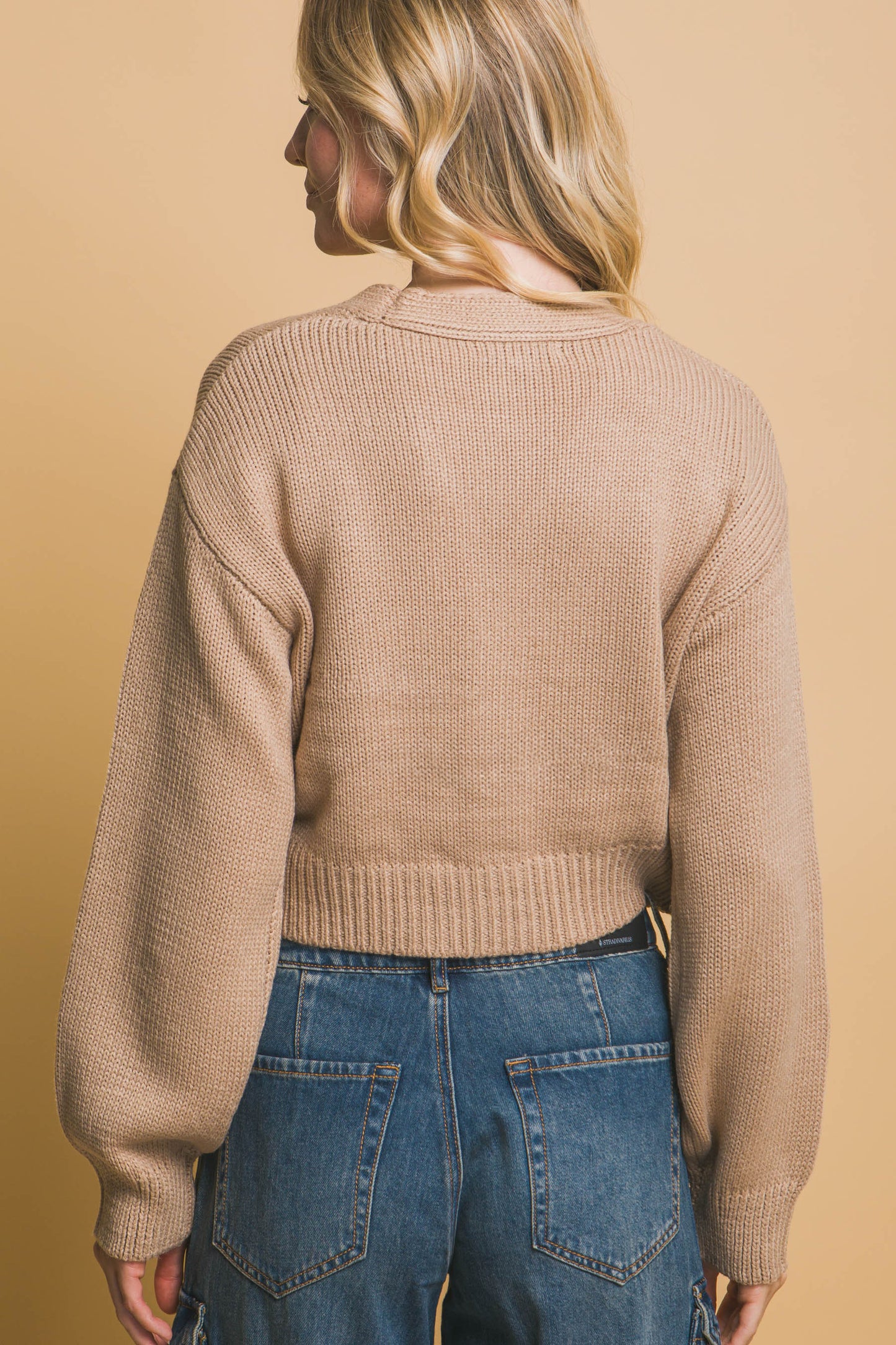 Mid cropped flower cardigan - Tigbul's Variety Fashion Shop