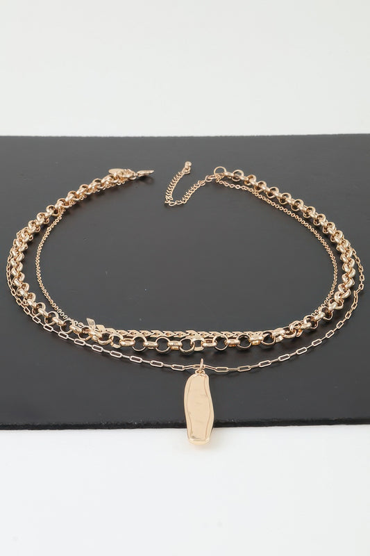 Multi Abstract Bar Chain Necklace - Tigbul's Variety Fashion Shop