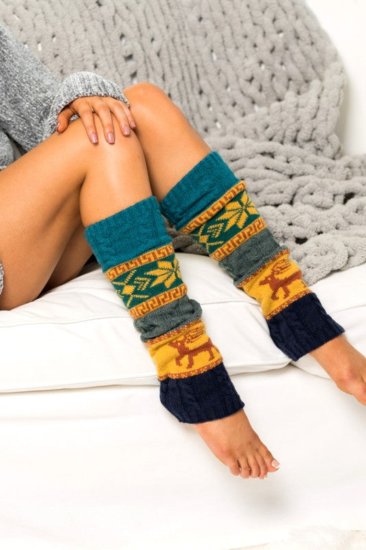 Nordic Snowflake Leg Warmers - Tigbul's Variety Fashion Shop